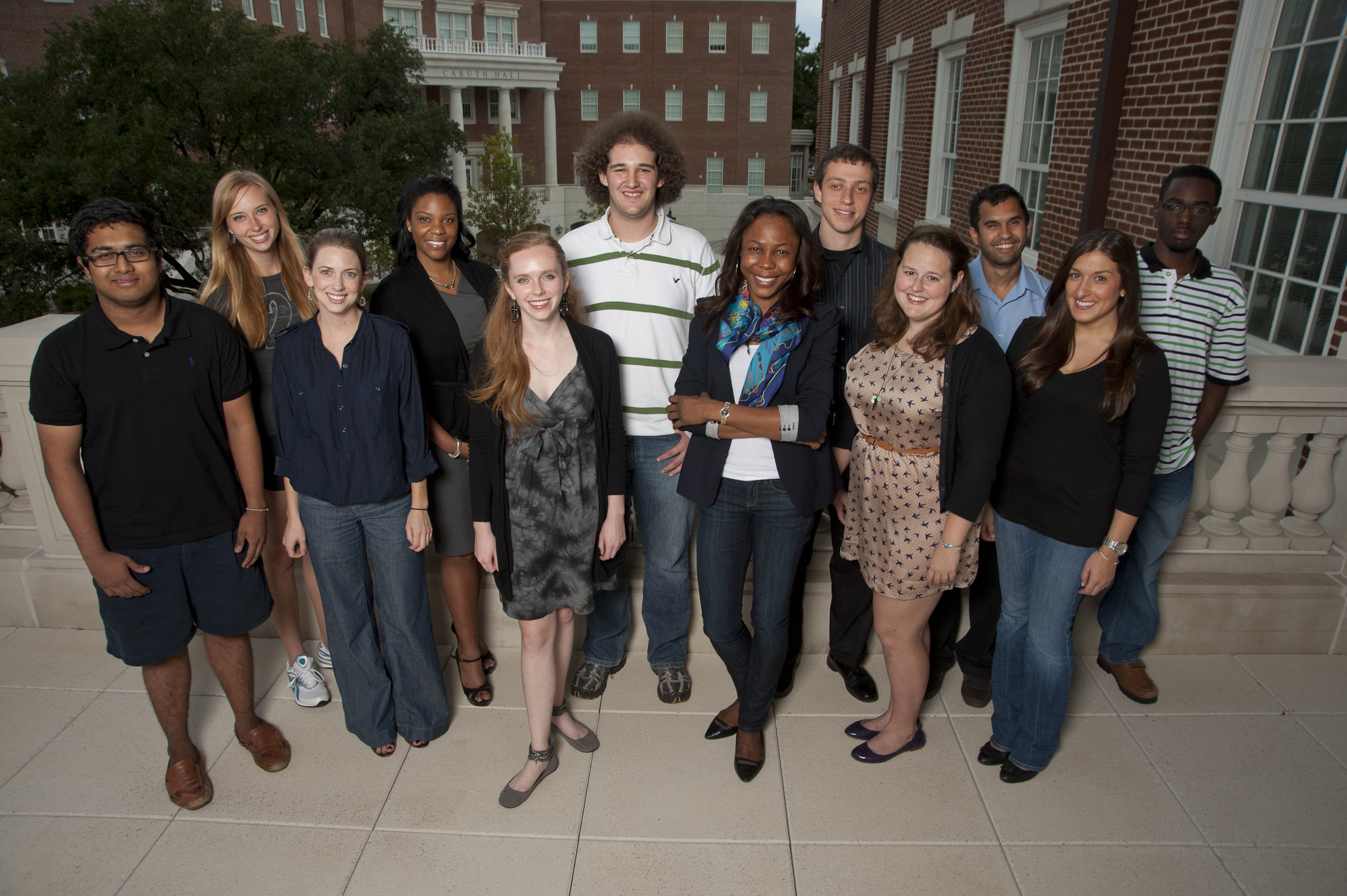Carole & Jim Young Fellows are, from left to right, SMU students Rahfin Faruk, Julie Kangas, Andress Boggs, Alicia Booker, Moria Momsen, Brandon Lazarus, Harriet Atsegbua, Roman Stolyarov, Katelyn Hall, Krishanu Sengupta, Andrea Netti and Bre'Shard Busby. Not pictured is Seth Dennis.